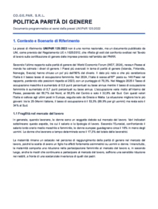 politica parità di genere